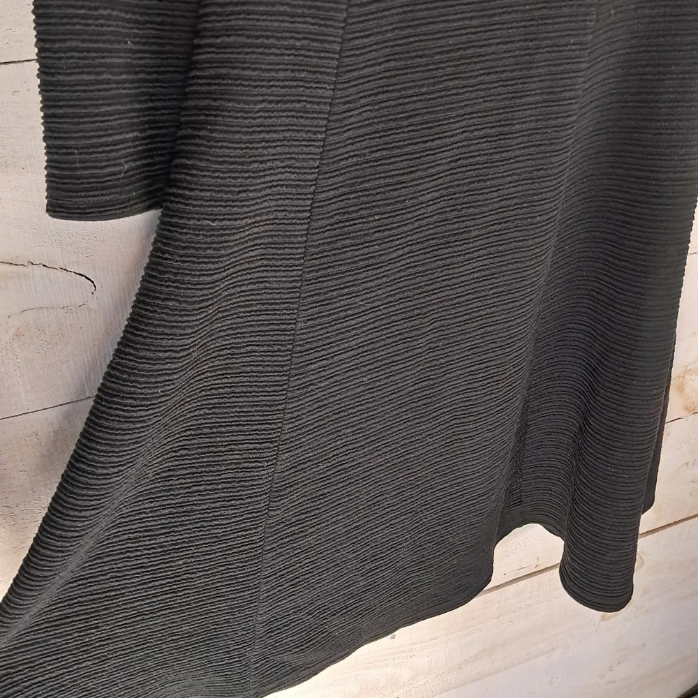Calvin Klein Dress Womens Size 6 Black Career 3/4 Sleeve Ribbed